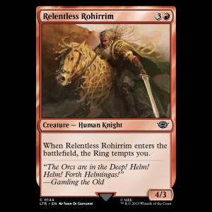 MTG Relentless Rohirrim The Lord of the Rings: Tales of Middle-earth ltr#144