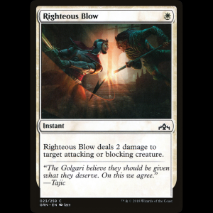 MTG Golpe justo (Righteous Blow) Guilds of Ravnica grn#23