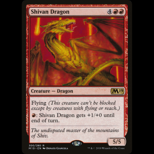 MTG Dragón shivano (Shivan Dragon) Core Set 2019 m19#300