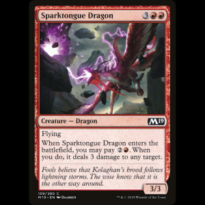 MTG Sparktongue Dragon Core Set 2019 m19#159