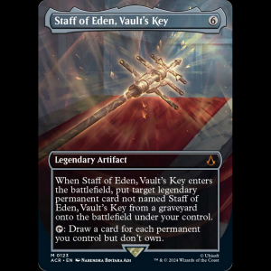 MTG Staff of Eden, Vault's Key Assassin's Creed  acr#123