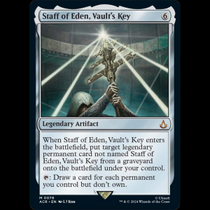 MTG Staff of Eden, Vault's Key Assassin's Creed acr#76