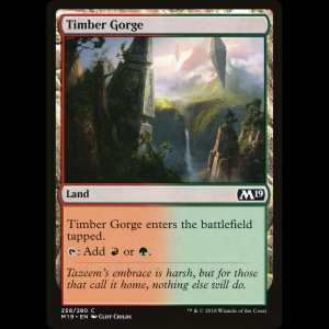 MTG Desfiladero de madera (Timber Gorge) Core Set 2019 m19#258