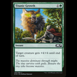 MTG Crecimiento titánico (Titanic Growth) Core Set 2019 m19#205