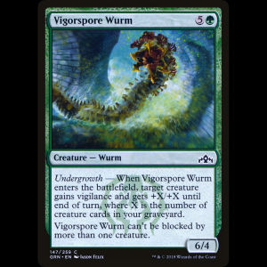 MTG Sierpe esporas de vigor (Vigorspore Wurm) Guilds of Ravnica grn#147