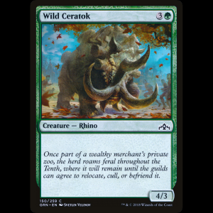 MTG Wild Ceratok Guilds of Ravnica grn#150