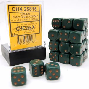 Chessex Dados 12mm Dusty Green/Cooper Opaque Dice