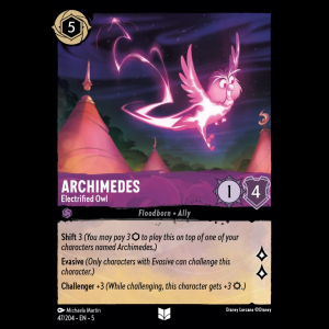 Lorcana Archimedes - Electrified Owl - Shimmering Skies 5#47