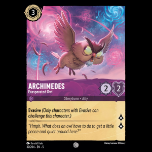 Lorcana Archimedes - Exasperated Owl - Shimmering Skies - FOIL 5#39