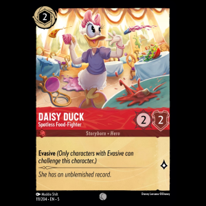 Lorcana Daisy Duck - Spotless Food-Fighter - Shimmering Skies 5#111