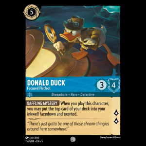 Lorcana Donald Duck - Focused Flatfoot - Shimmering Skies 5#155