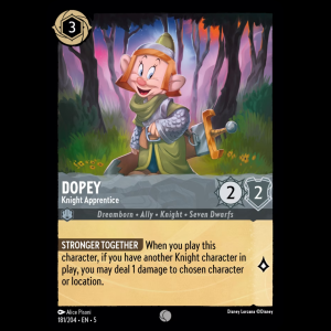 Lorcana Dopey - Knight Apprentice - Shimmering Skies - FOIL 5#181