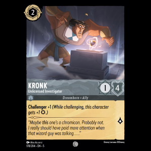 Lorcana Kronk - Unlicensed Investigator - Shimmering Skies - FOIL 5#178