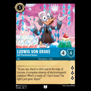 Lorcana Ludwig von Drake - Self-Proclaimed Genius - Shimmering Skies - FOIL 5#151