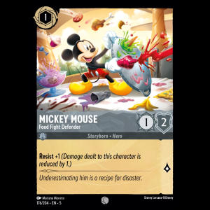 Lorcana Mickey Mouse - Food Fight Defender - Shimmering Skies - FOIL 5#176