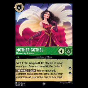 Lorcana Mother Gothel - Unwavering Schemer - Shimmering Skies 5#92