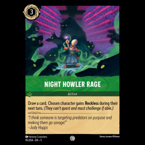 Lorcana Night Howler Rage - Shimmering Skies 5#95