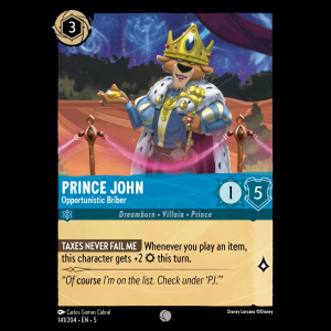 Lorcana Prince John - Opportunistic Briber - Shimmering Skies 5#141