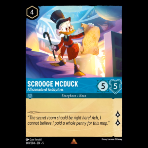 Lorcana Scrooge McDuck - Afficionado of Antiquities - Shimmering Skies 5#140