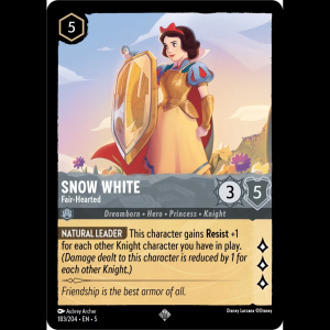 Lorcana Snow White - Fair-Hearted - Shimmering Skies - FOIL 5#183