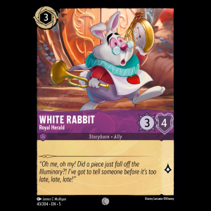 Lorcana White Rabbit - Royal Herald - Shimmering Skies 5#43