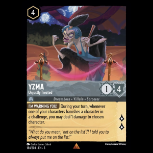 Lorcana Yzma - Unjustly Treated - Shimmering Skies 5#184