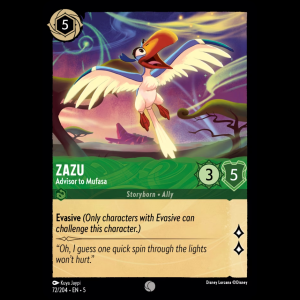 Lorcana Zazu - Advisor to Mufasa - Shimmering Skies 5#72