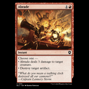 MTG Abrade Bloomburrow Commander blc#191