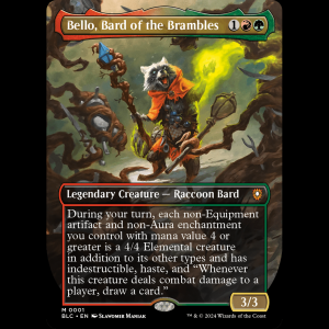 MTG Bello, Bard of the Brambles Bloomburrow Commander blc#1