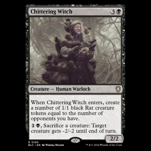 MTG Chittering Witch Bloomburrow Commander blc#180