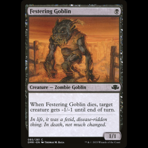 MTG Festering Goblin Dominaria Remastered dmr#85