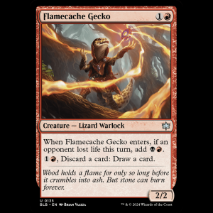 MTG Flamecache Gecko Bloomburrow - FOIL blb#135