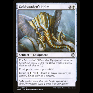 MTG Yelmo de Guardaoro (Goldwarden's Helm) Phyrexia: All Will Be One one#13