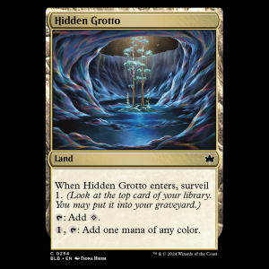 MTG Hidden Grotto Bloomburrow - FOIL blb#254