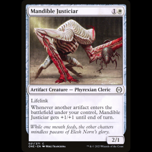 MTG Ajusticiador con quijadas (Mandible Justiciar) Phyrexia: All Will Be One one#21