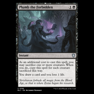 MTG Plumb the Forbidden Bloomburrow Commander blc#188