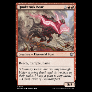 MTG Quaketusk Boar Bloomburrow blb#146