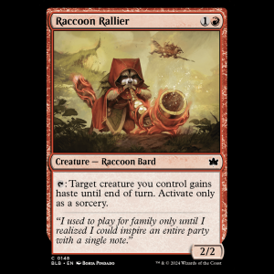 MTG Raccoon Rallier Bloomburrow blb#148