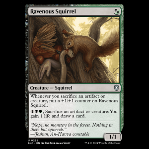 MTG Ravenous Squirrel Bloomburrow Commander blc#258