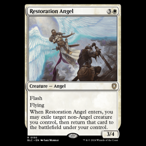 MTG Restoration Angel Bloomburrow Commander blc#150