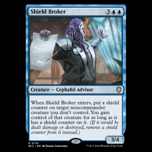 MTG Shield Broker Bloomburrow Commander blc#174