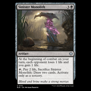 MTG Sinister Monolith Bloomburrow - FOIL blb#113