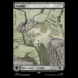 MTG Pantano (Swamp) The Lord of the Rings: Tales of Middle-earth ltr#277 ltr#717