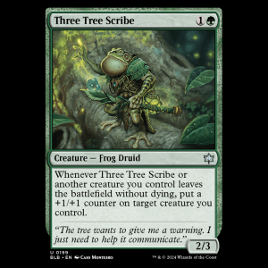 MTG Three Tree Scribe Bloomburrow blb#199