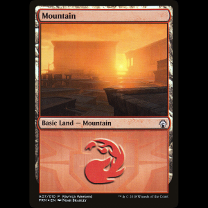 MTG Mountain GRN Ravnica Weekend  prwk#A07