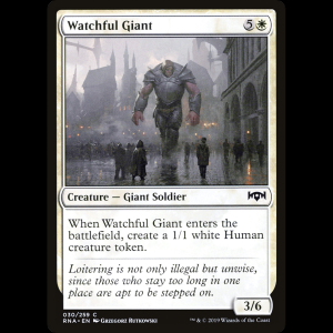 MTG Gigante supervisor (Watchful Giant) Ravnica Allegiance rna#30