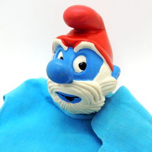 Pitufos Papa Pitufo Smurf Titere Goma Antiguo Bootleg