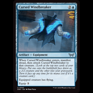 MTG Cursed Windbreaker Duskmourn: House of Horror dsk#47