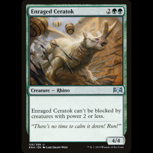 MTG Enraged Ceratok Ravnica Allegiance rna#125