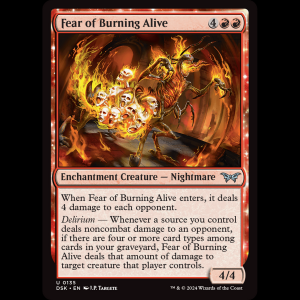 MTG Fear of Burning Alive Duskmourn: House of Horror dsk#135